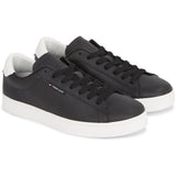 Tommy Hilfiger Mens Low Cupsole Shoes Black And White