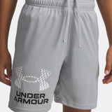 Under Armour Tech Logo Shorts In Grey