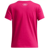 Under Armour Girls Big Logo Short Sleeves T-Shirt In Fuchsia Pink/Pink