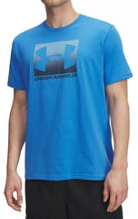 Under Armour Mens Boxed Logo T-Shirts In Blue