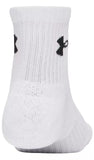 Under Armour Unisex Perfomance 3 Pack Cotton Socks In Black & Grey