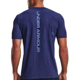 Under Armour Mens Seamless Grid Short Sleeves T-Shirt In Blue
