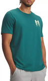 Under Armour Mens Blur Logo T-Shirt In Green