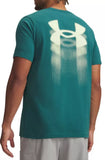 Under Armour Mens Blur Logo T-Shirt In Green