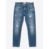Replay Mens Slim Fit Jean In Blue