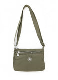 Free Spirit Medium Multi Pocket Lightweight Sling Bag Green