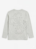 Guess Boys Long Sleeve T-shirt In Light Grey
