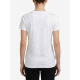 Sissy boy Womens Regular T-shirt With Stud And Bling Detail In White