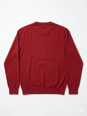 Ben Sherman Knit Crew Kneck Sweater In Berry