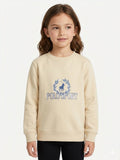 Polo Girls Harlow Printed Sweater In Stone