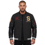 Soviet Mens Chandler Mens Baseball Jacket In Black