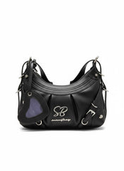 Sissyboy Front Belt Detailed Shoulder Bag In Black