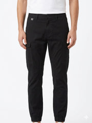 Soviet Mens Fashion Cargo Pants In Black