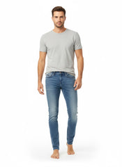 Vialli Mens Giving Jeans In Stonewash