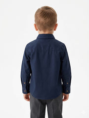 Polo Boys Nicholas Long Sleeved Shirt In Navy