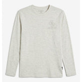 Guess Boys Long Sleeve T-shirt In Light Grey