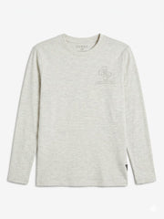 Guess Boys Long Sleeve T-shirt In Light Grey