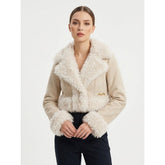 Sissy boy Womens Reversible Faux Fur And Faux Suede In Cream