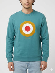 Ben Sherman Target Crew Sweater In Aqua Teal