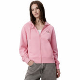 Calvin Klein Womens Monologo French Terry Hoodie In Pink
