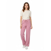 Sissyboy Ladies Cable Knit Wide Leg Pants In Pink