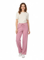 Sissyboy Ladies Cable Knit Wide Leg Pants In Pink