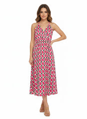 Sissy boy Womens Strappy Wrap Midi Dress In Pink