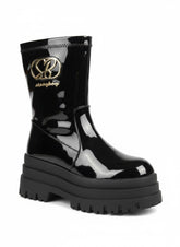 Sissyboy Womens Annette Platform Boots In Black