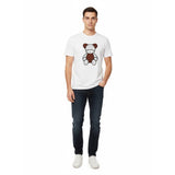 Ben Sherman Mens Fur Bear T-Shirt In White