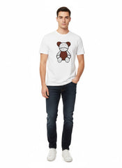 Ben Sherman Mens Fur Bear T-Shirt In White