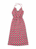 Sissy boy Womens Strappy Wrap Midi Dress In Pink