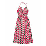 Sissy boy Womens Strappy Wrap Midi Dress In Pink