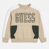 Guess Boys Long Sleeve Sweatshirt In Beige
