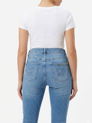 Sissy boy Mid Waist Skinny With Embosed Me