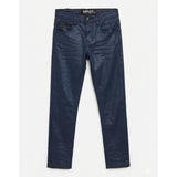 Soviet Boys Coated Skinny Denim In Navy