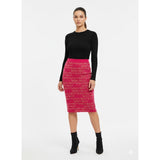Sissyboy Womens Midi Lurex Knit Skirt In Cerise