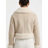 Sissy boy Womens Reversible Faux Fur And Faux Suede In Cream