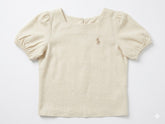Polo Girls Clara Blouson Sleeve Top In Natural