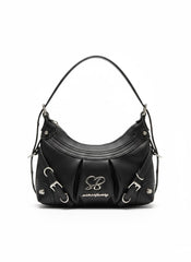 Sissyboy Front Belt Detailed Shoulder Bag In Black