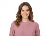 Sissyboy Ladies Boxy Cable Knit Jersey In Pink