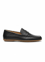 Zerga Mens Luca Formal Loafer Shoes In Black