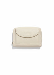 Bossi Womens Baobab Vegan Leather Zip Around Purse In Cream