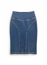 Freddy Womens Wrup Skirt In Denim Blue