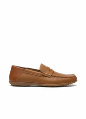Zerga Mens Luca Formal Loafer Shoes In Tan