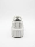 Sissy boy Womens Platform Sneaker With Bling Detail In White