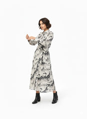 Polo Womens Mila Printed Dress In Black & White