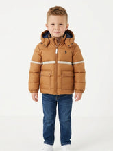 Polo Boys Owen Long Sleeved Puffer Jacket In Clay