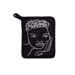 Pot Holder-Knowing-Bl/W
