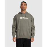Rvca Drawn In Hoodie In Olive