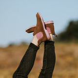 Veldskoen Mens Uhambo Chelsea Boots Brown & Pink